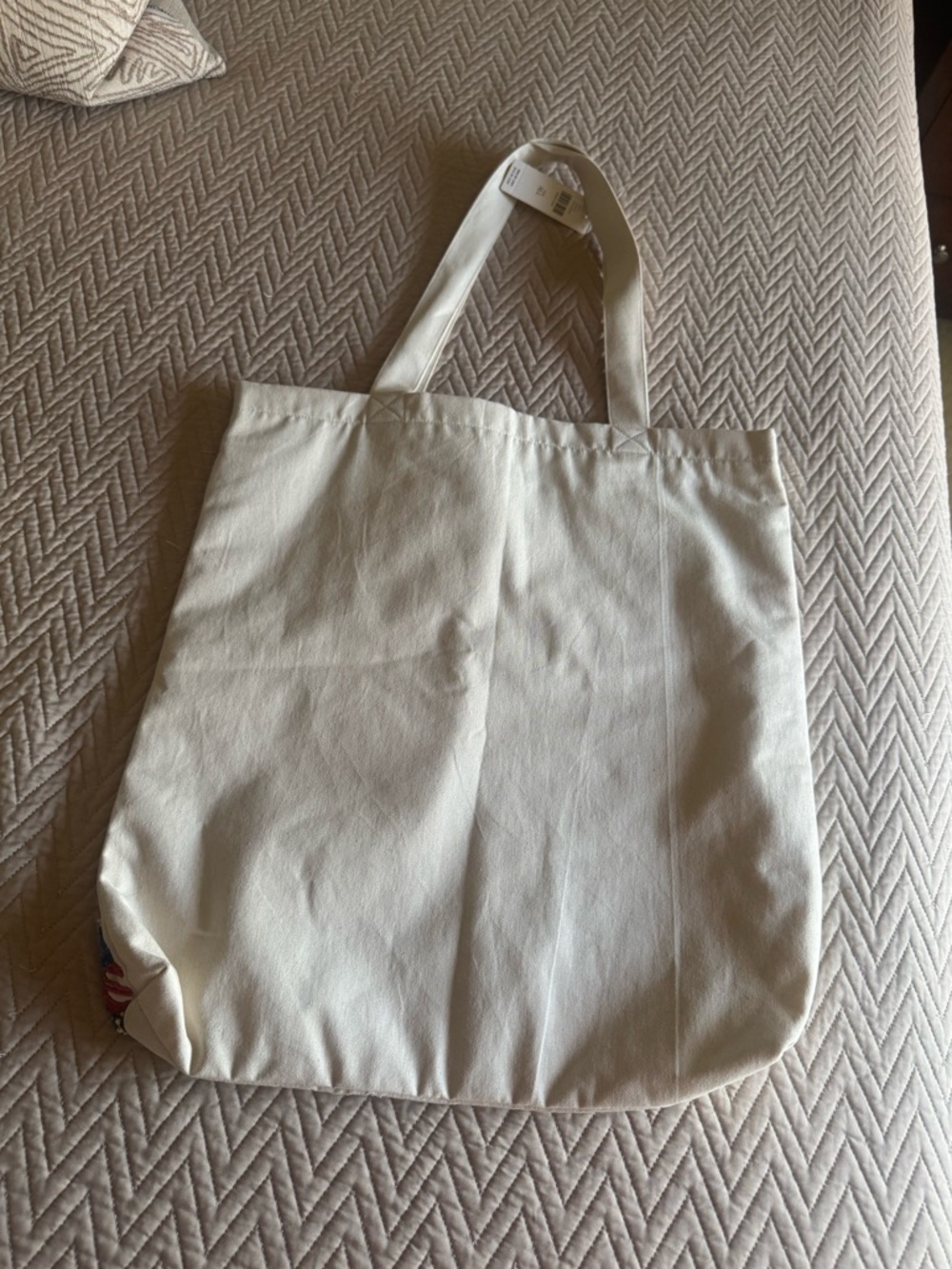 Anthropologie Printed Beaded Canvas Tote Bag - Picture 8 of 8